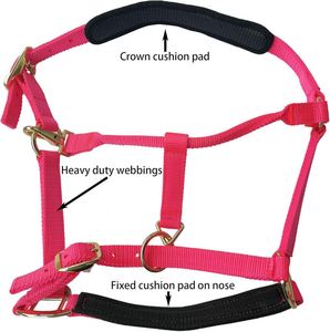 Brida de neopreno ajustable personalizable para caballos con cómodo acolchado de espuma y tachuela equina para nariz de corona - Product Image 4