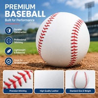 Balle de baseball souple de 9 pouces pour l'entraînement au lancer avec des battes en bois, possibilité d'imprimer un logo directement auprès du fabricant