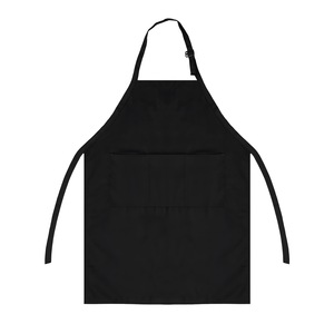 Black <b>Apron</b> 34.5 In X 25 In With Pocket For <b>Work</b> Use Solid Color Waterproof Design - Product Image 2