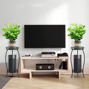 Fábrica simplicidad 2 capas montar maceta estante de exhibición moderno interior esquina Metal planta soporte - Product Image 5