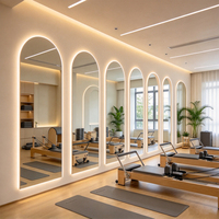 Miroir intelligent LED rétroéclairé de 5 mm, design moderne, grand miroir pleine longueur avec interrupteur tactile pour salle de sport, Pilates, studio de danse, OEM ODM
