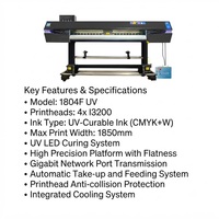 Impresoras UV Roll-to-Roll de 1.8m con cabezales I3200-U1 para pegatinas de coches, láminas de luces y revestimientos de pared