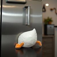 Aimant de réfrigérateur en résine blanche en forme de bec de canard, figurine animale miniature mignonne pour la maison, la cuisine, le bureau, les casiers