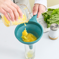 Embudo de separación de proteínas con mango, juego de embudo Buchner de plástico para polvo, especias, perfumes y aceites.