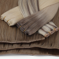 Extensions de cheveux Genius Weft de 22 pouces, double face, 100% cheveux humains vierges Remy, en gros, extensions de cheveux invisibles en PU