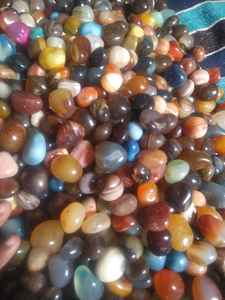 Natural Polished Pebble <b>Light</b> Grey Large Polished <b>Aquarium</b> Rock Cobblestones Natural Stone Flat Pebbles for landscaping - Product Image 6