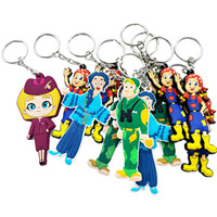 Porte-clés de dessin animé drôle personnalisé, étiquettes Goodie Bag Stuffer Cadeaux de Noël et breloques de vacances