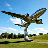 Monument d'aviation d'entreprise - Sculpture personnalisée d'avion de passagers pour les campus d'entreprises
