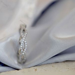 Dylam Unique <b>Silver</b> Fashion Trendy Accessories for Online Shops S925 Sterling <b>Silver</b> <b>Rings</b> Eternity <b>Cross</b> Wave Designs for Girl - Product Image 3