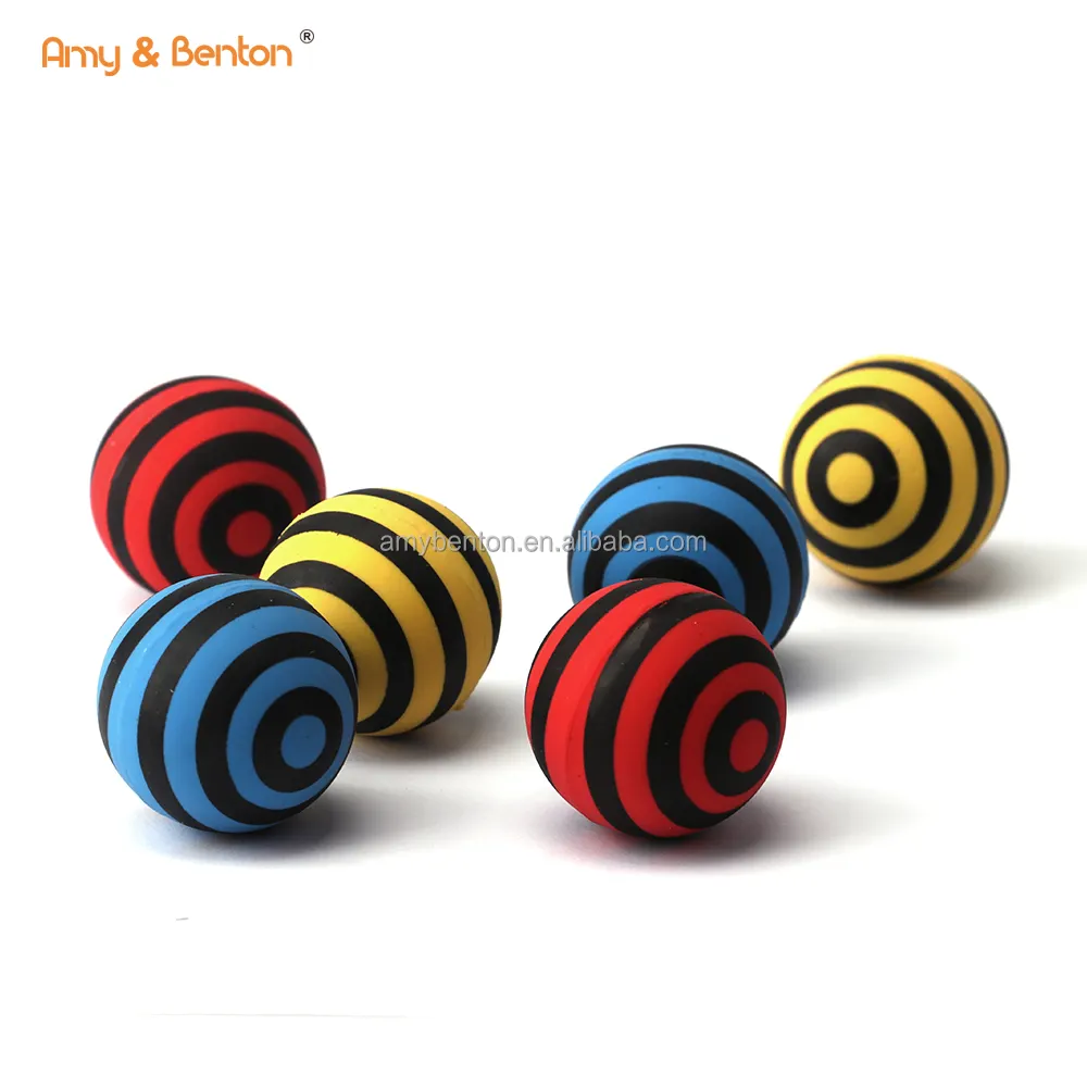 Space Party Favors Rubber Bouncing Balls 32mm Mini Zebra Crossing Bouncing Ball Toy For Sale