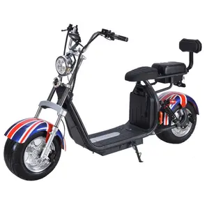 2 wide wheel electric scooter 1500w 2000w 60v adult citycoco electric motorcycle with removable battery