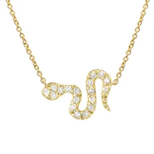 Gemnel Women Fashion Jewelry 925 Silver 18k Gold Snake Diamond Cz Stud Earrings