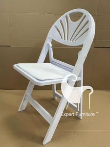 New Design Event Resin Folding Chairs Padded Seat Folding Chair <strong>White</strong> Resin Garden Foldable Chair - Product Image 3