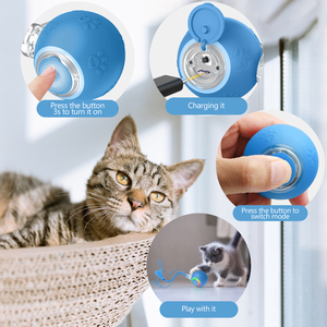 Classica Palla Giocattolo Interattiva Automatica per Gatti con Suono, Ricaricabile USB - Product Image 6