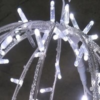Esfera Navideña con Marco de Plástico, Luces LED RGB, IP65, Cambio de Color, Motivo Dinámico, Decoración Navideña para Interiores, Centros Comerciales, Hoteles, Salas de Estar