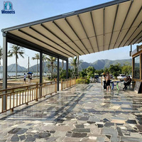 Auvent escamotable de pergola escamotable électrique fixée au mur de toit pour le patio et le restaurant