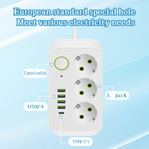 Regleta de Enchufes con 4 Puertos USB, Protección Contra Sobretensiones IP44, Control Remoto Wi-Fi, ABS, 16A, Opciones de Tipo de <span class=keywords><strong>Enchufe</strong></span> Personalizadas OEM/ODM, Mercado Ruso - Product Image 3