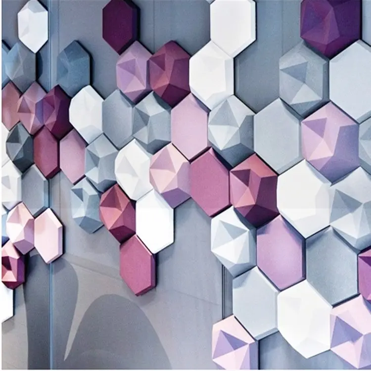 Moda 3d duvar dekorasyon akustik yatak odası duvar dekor ses geçirmez paneller DIY 100% polyester duvar brood