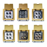 Connecteur de microphone multimédia en acier inoxydable pour sol, avec base réglable en hauteur, boîtier dissimulé et connecteur Cannon interchangeable