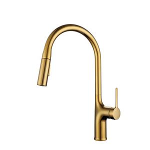 Grifo de Cocina Monomando Moderno Extraíble con Agua Fría y Caliente, Antisalpicaduras para Lavabo, con Material de Latón y Cerámica - Product Image 1