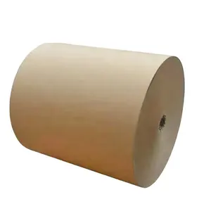 China Fabrikant Leveranciers Bruin Per Ton Ruwe Jumbobroodje Virgin Pe Gecoat Gerecycled Offset Inpakpapier Roll Kraftpapier