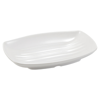 Assiettes de présentation ovales en mélamine blanches, petites, non toxiques, lavables au lave-vaisselle, de qualité alimentaire, durables et modernes