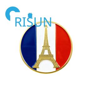 Pièces <span class=keywords><strong>de</strong></span> monnaie personnalisées en métal émaillé 3D, souvenirs <span class=keywords><strong>de</strong></span> Paris, France, pour cadeaux et défis, vente en gros - Product Image 2