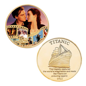5 Películas Americanas: Monedas <span class=keywords><strong>de</strong></span> Oro <span class=keywords><strong>de</strong></span> Titanic. Monedas Conmemorativas <span class=keywords><strong>de</strong></span> Personajes <span class=keywords><strong>de</strong></span> Películas. Perfecto para coleccionar o regalar. - Product Image 6