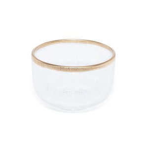 Porte-bougie en verre transparent décoré DIAM. 7,5 cm H 5 cm - Product Image 1