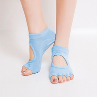 Populaire Dos Nu Antidérapant Grip Danse Pilates Chaussettes Cheville Sport Femmes Yoga Chaussettes