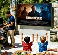 Téléviseur intelligent portable extérieur haute luminosité, étanche IP55, 65 pouces, 4K, Google TV, kiosque, cour, piscine, source d'usine