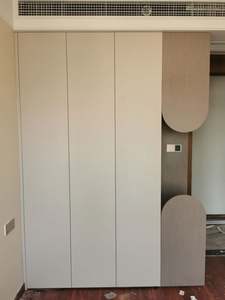 Modern Freestanding Solid Wood Eco-Friendly Home Wardrobe with Dressing Table and <b>Mirror</b> Cupboards for Bedroom - Product Image 4