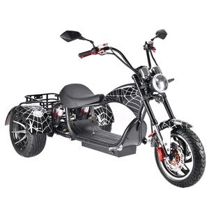 HEZZO 12 "60V 3000W 팻 타이어 3 바퀴 트라이크 전기화물 스쿠터 30Ah 장거리 전기 도시 코코 시티코코 할리 세발 자전거 - Product Image 2