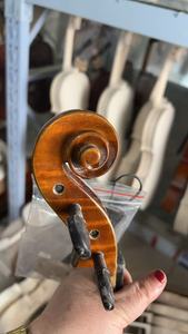 <span class=keywords><strong>Viola</strong></span> hecha a mano de <span class=keywords><strong>15</strong></span> <span class=keywords><strong>pulgadas</strong></span>, abeto sólido y arce con buen sonido, buen grano, cinco cuerdas, puente Aubert - Product Image 4