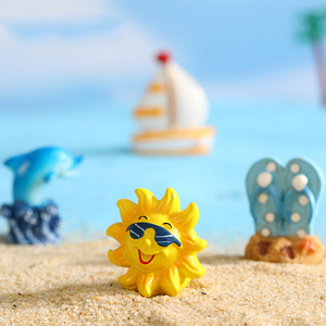 Mini figurines en résine de mouettes, bateaux et dauphins pour décorations de paysages marins, mini ornements, accessoires de bricolage - Product Image 4