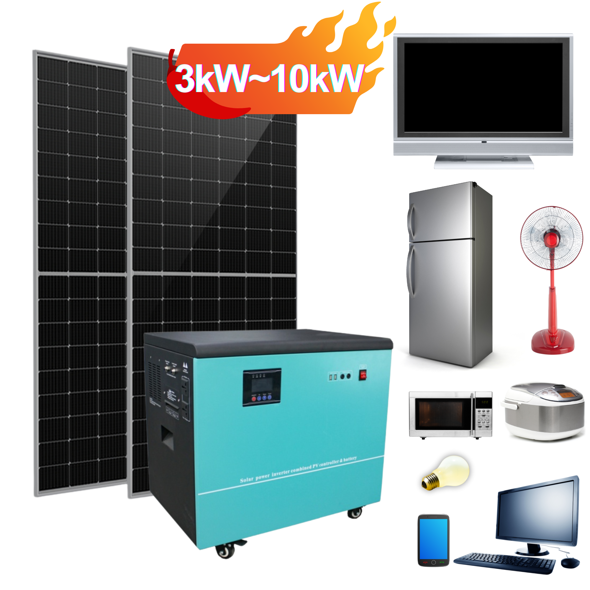 4KW однофазный солнечный инвертор MPPT с батареями все в одном автономный солнечный генератор портативный солнечный генератор