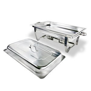 Juego de Recipientes para Buffet de Lujo para Hoteles y Restaurantes, Juego de Recipientes para Buffet de Acero Inoxidable con Calentador de Alcohol de 9L - Product Image 4
