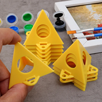 Ensemble de 10 tampons de peinture pyramide triangulaire personnalisables pour le travail du bois OEM et ODM