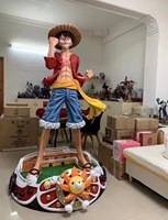Estatua GK de Alto Detalle de One Piece, Figura de Anime de Luffy, Modelo de Gran Tamaño para Decoración de Tiendas