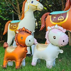 Durable Animated Animal Foil <b>Balloons</b> <b>Walking</b> Wheels Ropes-Elephant Unicorn Lion Rabbit Designs for Adult Parties Promotions - Product Image 4