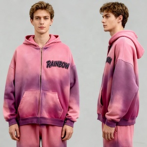 Người đàn ông của mặt trời phai mờ Gradient trùm đầu áo với 3 thêu bông pha trộn thoải mái phù hợp với phong cách thời trang dạo phố - Product Image 1