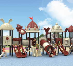 ชุดสไลเดอร์และชิงช้ากลางแจ้งสำหรับเด็ก ทำจากเหล็กและพลาสติก พร้อมวัสดุ PE และ LLDPE สำหรับสนามเด็กเล่นในสวนและโรงเรียนอนุบาล - Product Image 1