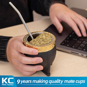 Taza <span class=keywords><strong>Yerba</strong></span> <span class=keywords><strong>Mate</strong></span> <span class=keywords><strong>de</strong></span> acero inoxidable <span class=keywords><strong>de</strong></span> 180ml al por mayor, tazas personalizadas con patrón <span class=keywords><strong>de</strong></span> cuero PP y revestimiento <span class=keywords><strong>de</strong></span> acero inoxidable 18/8 con aspiradora <span class=keywords><strong>de</strong></span> doble pared - Product Image 6