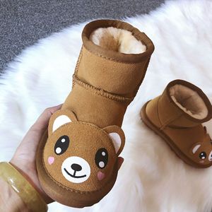 Nuovi Stivali <span class=keywords><strong>da</strong></span> <span class=keywords><strong>Neve</strong></span> Invernali Termici Antiscivolo Comodi e Carini con Animali Cartoon per Bambini e Bambine, Tomaia in Pelle Bovina, Stivaletti Unisex - Product Image 4