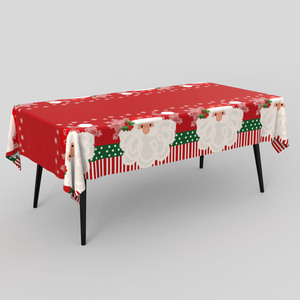 Giáng sinh chủ đề nhựa bảng Bìa bảng vải không thấm nước hình chữ nhật dùng một lần nhựa Khăn trải bàn cho trang trí - Product Image 4
