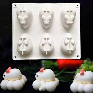 Easter Bunny Silicone Mold 295x170x50mm Flexible For Mousse Cake And Pudding DIY - Product Image 2