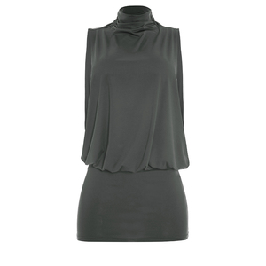 Viviblook C26DS092 Women Dress Summer New Sexy Elegant Sleeveless High Collar <b>Mini</b> Evening Dresses for Ladies - Product Image 5