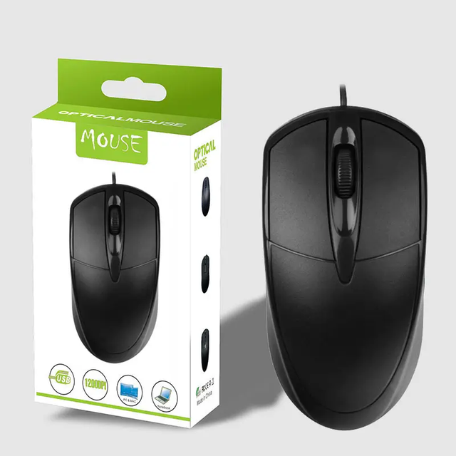 HT USB Wired Optical Mouse for Office Gaming Notebook Business Use-Stock Available