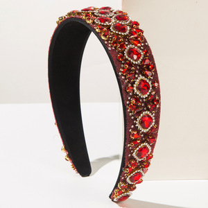 Joya de lujo ligera, diadema barroca con diamantes de imitación, estilo palaciego, accesorios para el cabello de temperamento de alta calidad brillante para mujer - Product Image 6