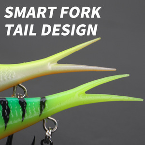 Esca Artificiale VIB Lead Soft Lure 130mm 60g a Lunga Gittata con Coda a Forcella e Ami per la <span class=keywords><strong>Pesca</strong></span> in <span class=keywords><strong>Mare</strong></span> di Pesci d'Acqua Salata - Product Image 4